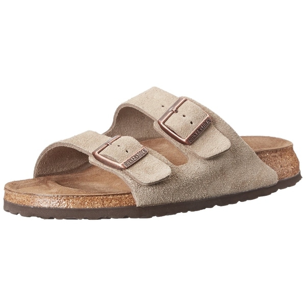 Birkenstock Womens ARIZONA Leather Open Toe Casual Slide Sandals
