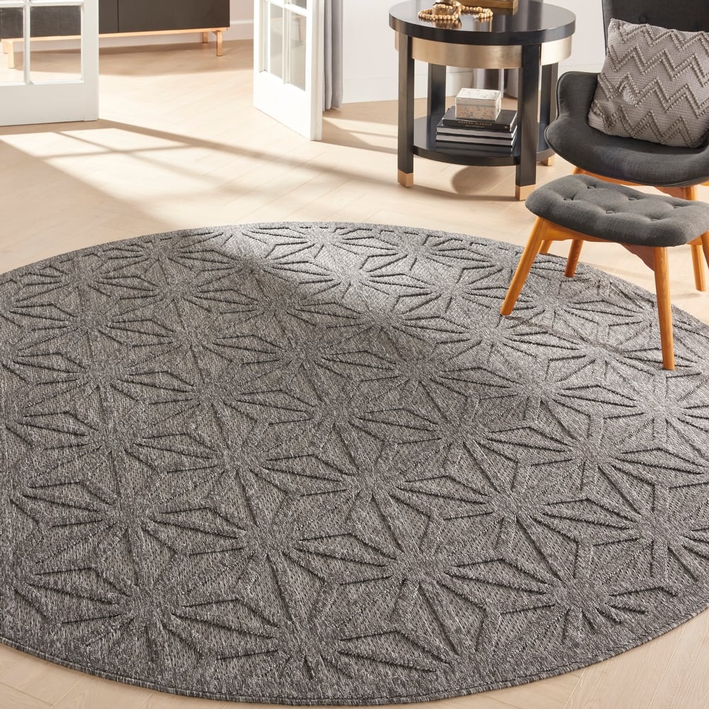 Nourison Palamos Transitional Geometric Indoor Outdoor Area Rug