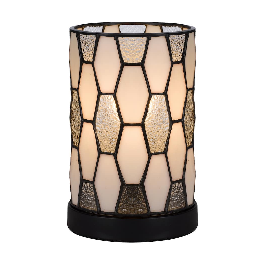 3120 Tiffany 9.25" Height Metal/Resin Accent Lamp in Dark Bronze Finish