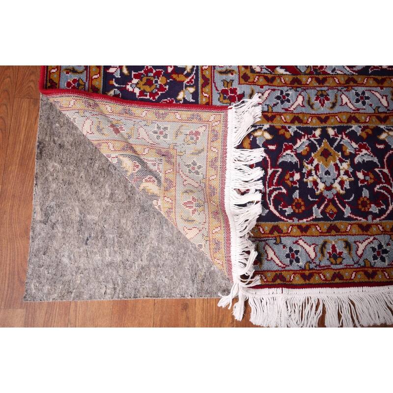 Traditional Red Kashan Turkish Rug Living Room Machine Made Carpet - 9'7" x 12'10"