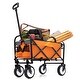 preview thumbnail 54 of 62, Foldable Wagon Cart with Strapping System, Utility Wagon Cart for Camping Shopping Sports Gardeing Fishing All-Terrain Wheels