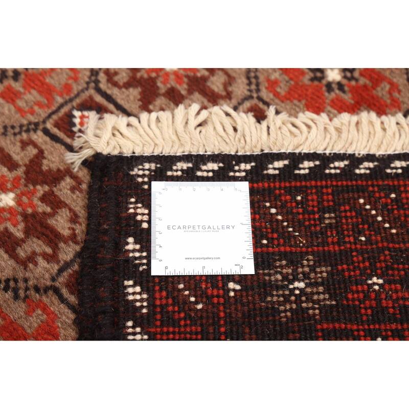 ECARPETGALLERY Hand-knotted Baluch Tan Wool Rug - 3'1 x 5'7