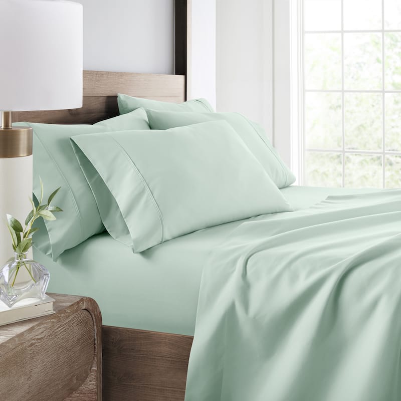 Becky Cameron Double Brushed Deep Pocket 6 Piece Sheet Set - King - Mint
