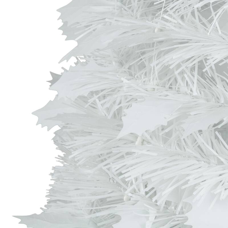6' White Tinsel Pop-Up Artificial Christmas Tree, Unlit - 6 Foot