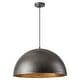 preview thumbnail 20 of 50, 1-Light Industrial Farmhouse Oversized Pendant Gold Leaf Hammered Semi-Sphere Dome Pendant Light for Kitchen Island