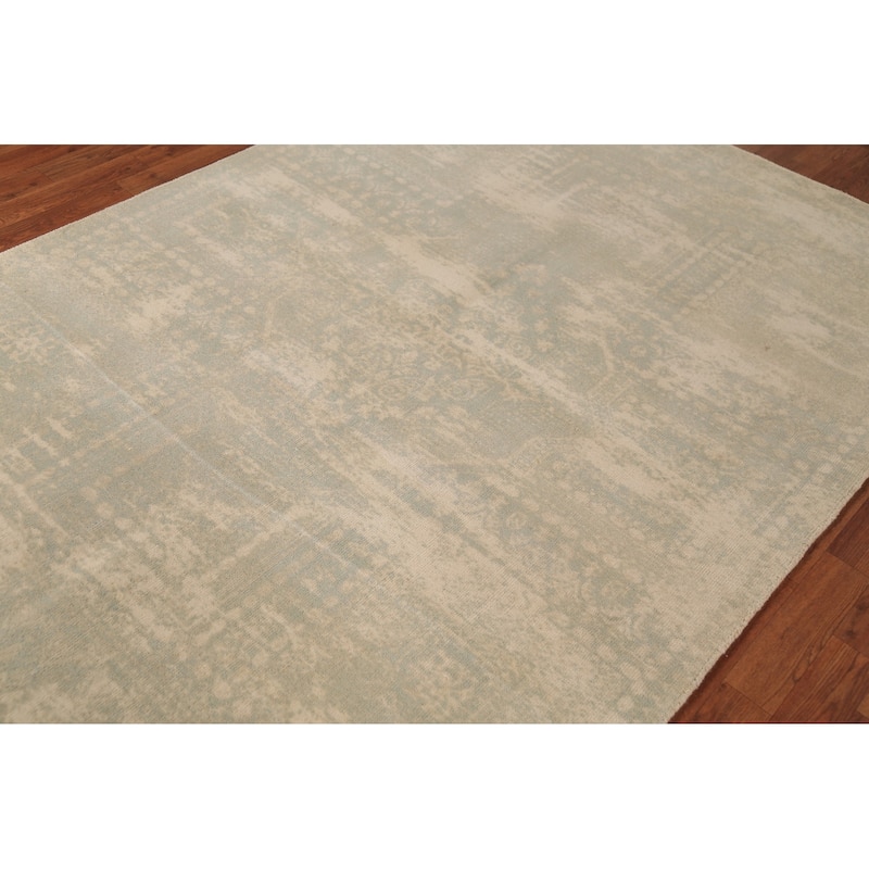 Contemporary Abstract Oriental Area Rug Handmade Wool Carpet - 5'3"x 7'6"