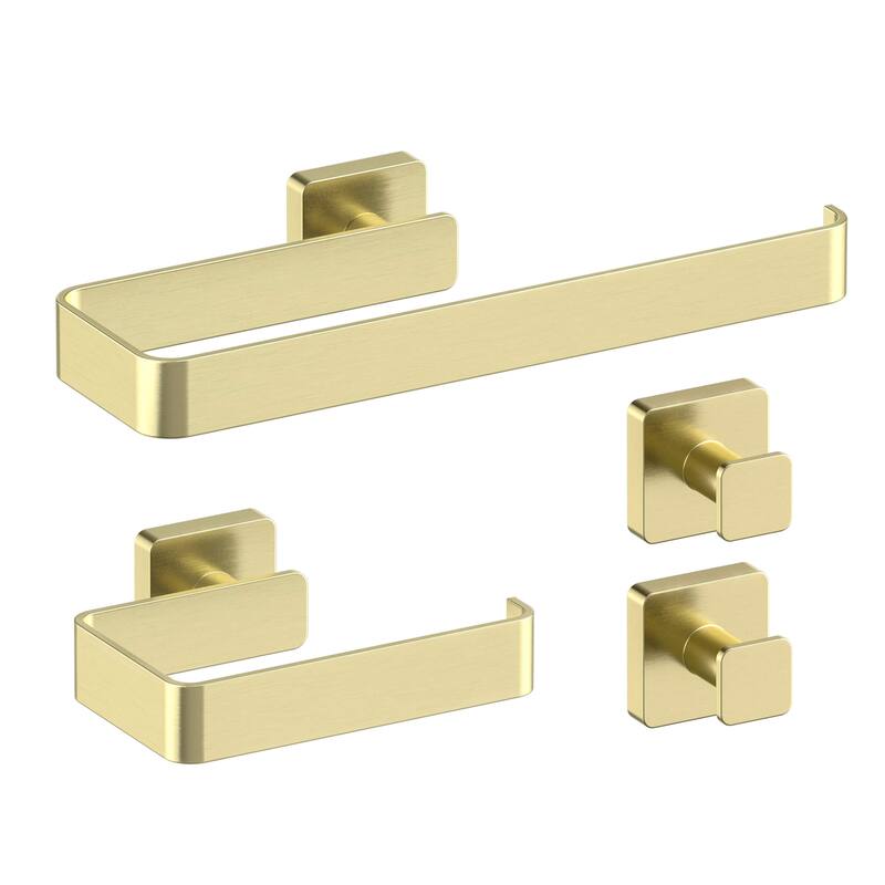 Blaze 4 Piece Bathroom Hardware Set - Brushed Gold