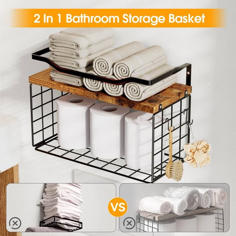 Towel Racks for Bathroom - 5.5"D x 8"W x 22"H