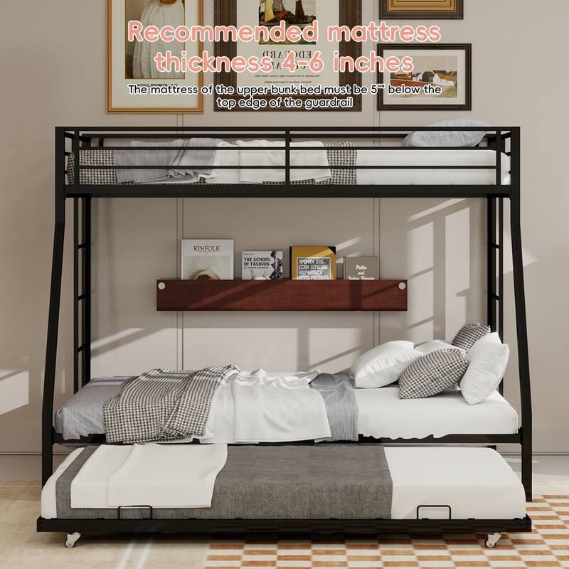 High-Stability Square Tube Bunk Bed Modern Minimalist Look
