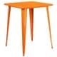 preview thumbnail 9 of 11, Indoor Outdoor Metal Bar Height Table Orange
