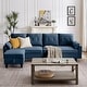 preview thumbnail 1 of 9, 100.79" L shaped Pillow Top Arm Sofa With Storage Bag Blue