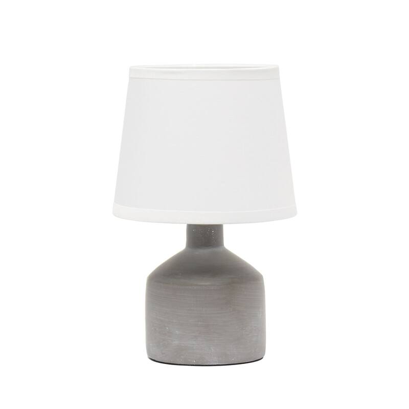 Mini Bocksbeutal Table Lamp with Tapered Shade - 9.5" - Gray and White