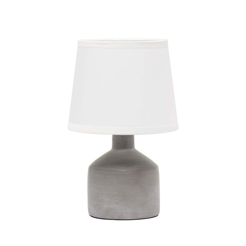 Mini Bocksbeutal Table Lamp with Tapered Shade - 9.5" - Gray and White