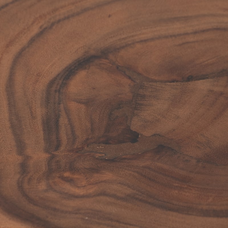 Hand-Carved Suar Wood Twist Accent Table - 18" Brown Side Table for Living Room, Bedroom, or Office - 12" x 12" x 18"