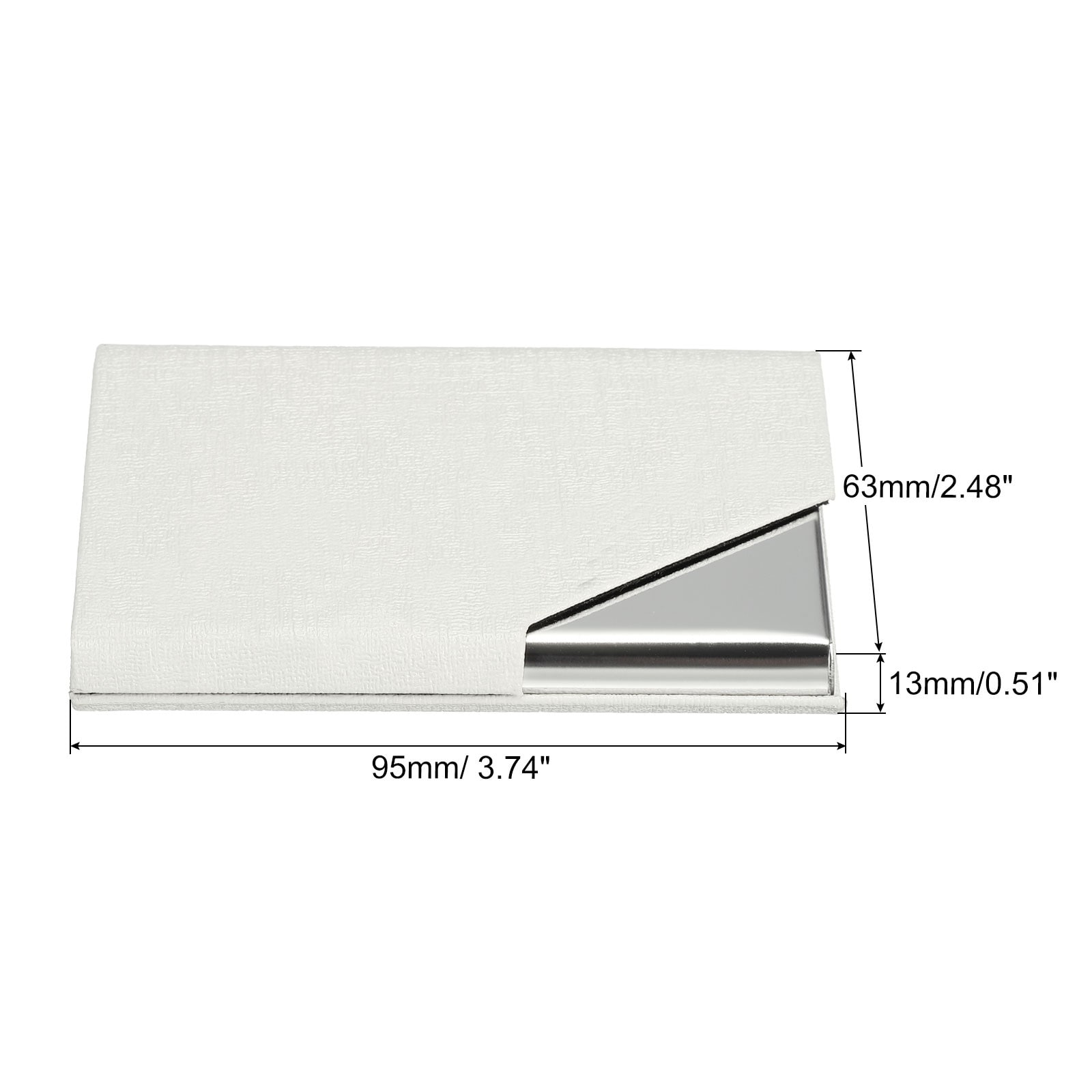 3.7x2.4x0.5 Inch Business Card Holder PU Leather Cover Name Cards 