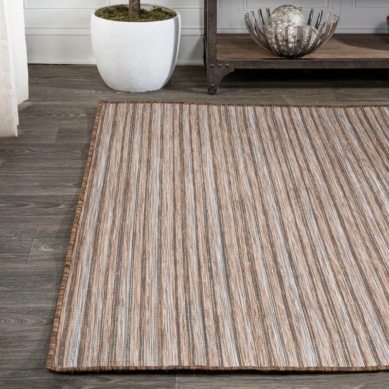 JONATHAN Y Alanya Modern Farmhouse Pinstripe Area Rug
