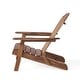 preview thumbnail 20 of 54, Hanlee Acacia Wood Folding Adirondack Chair by Christopher Knight Home - 29.50" W x 35.75" D x 34.25" H