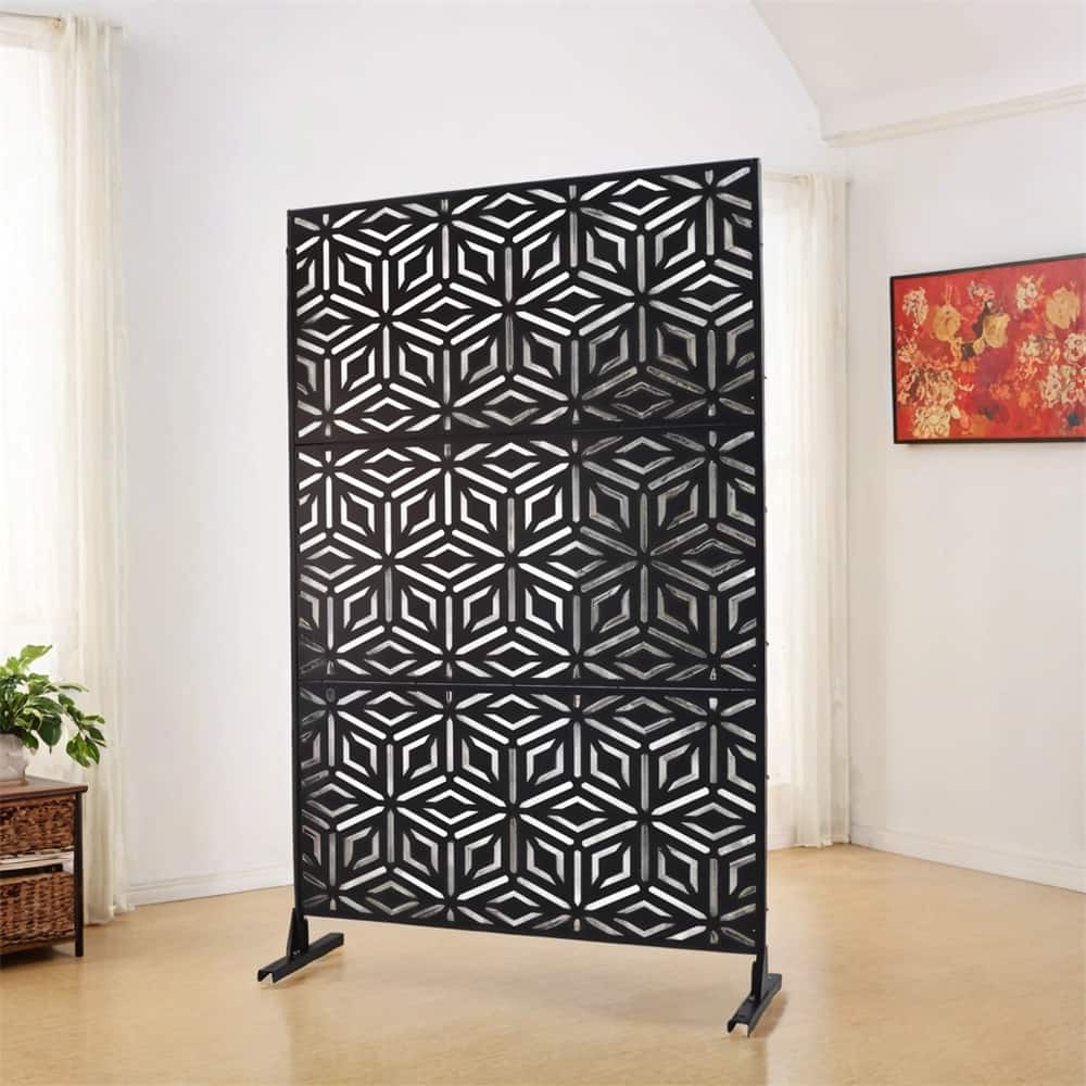 Outdoor & Indoor Privacy Screen Metal Privacy Screen 76" H×48" W