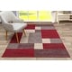 preview thumbnail 78 of 90, World Rug Gallery Modern Boxes Design Non-slip (Non-skid) Area Rug