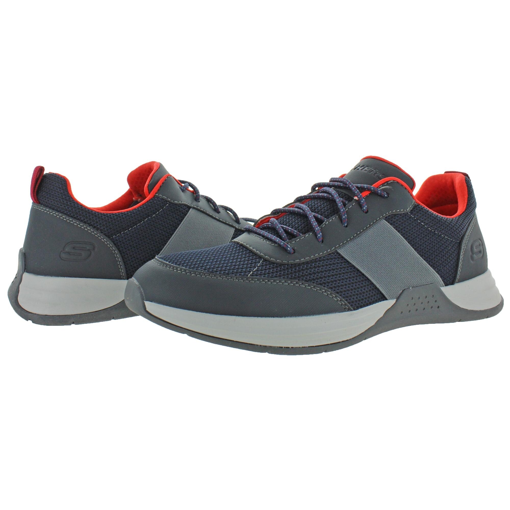 mens skechers slip on trainers