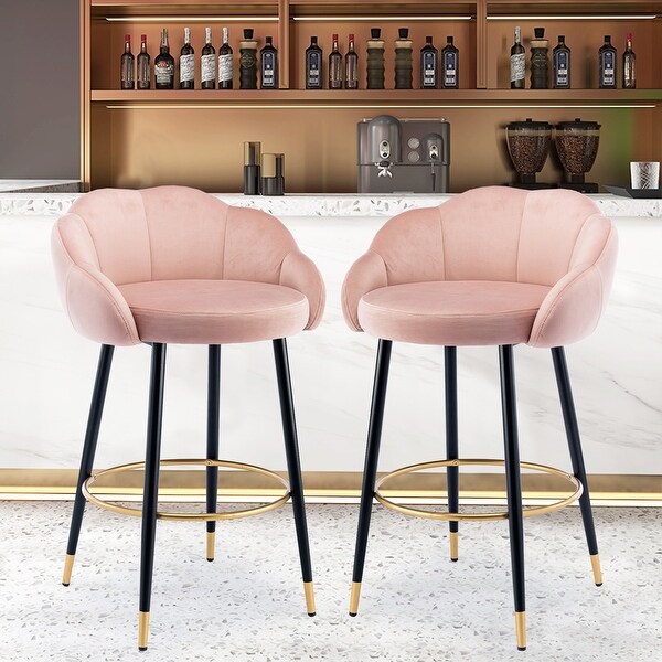 pink counter height chairs