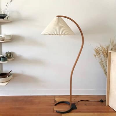 59" LED Arched Floor Lamp with Foot Switch for Bedroom Living Room