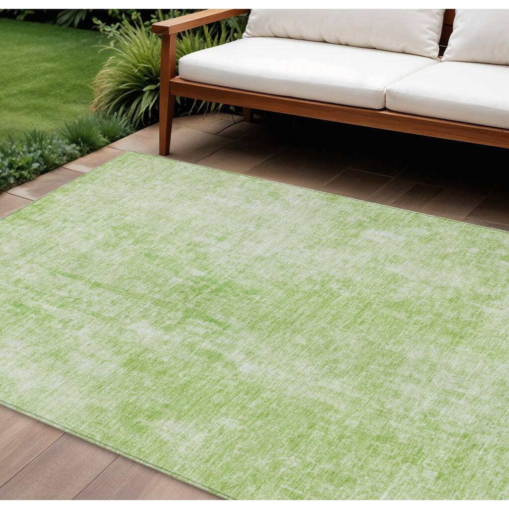 HomeRoots Abstract Transitional Rectangle Outdoor Rug