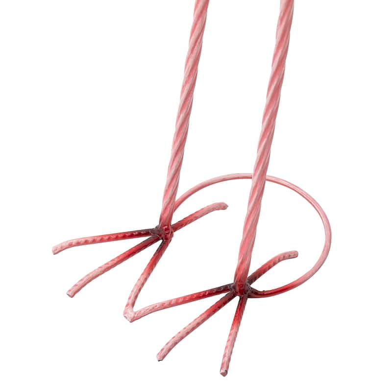 Glitzhome Metal Standing Crane Flamingo Garden Statue with Stakes Yard Art Sculpture Porch Decor