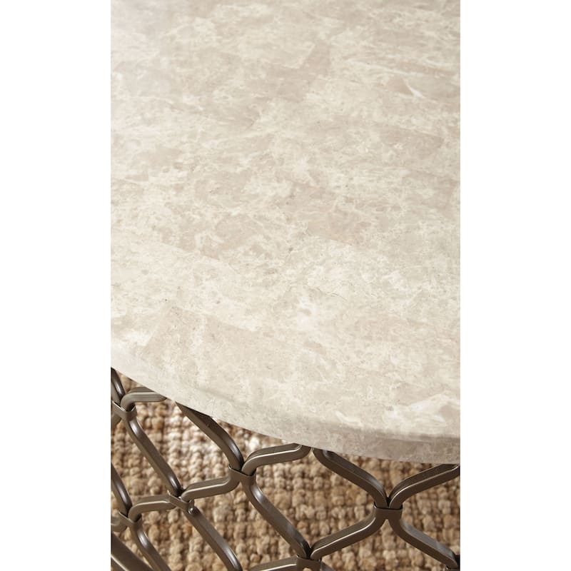 Steve Silver Rockvale Stone Top Round 2-Piece Occasional Set