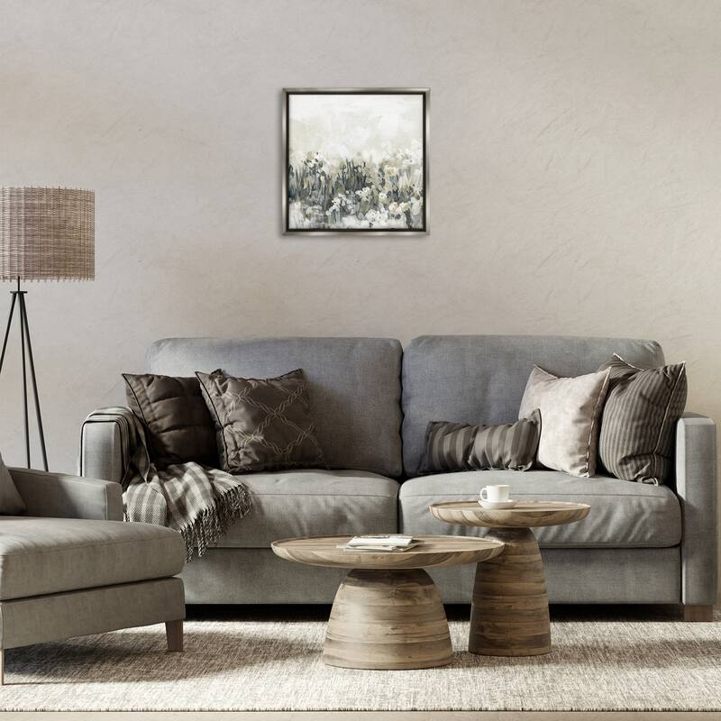 Stupell Grey & Beige Landscape Framed Floater Canvas Wall Art Design By June Erica Vess