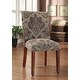 preview thumbnail 15 of 16, HomePop Blue and Brown Paisley Parson Chairs (Set of 2) - N/A Brown