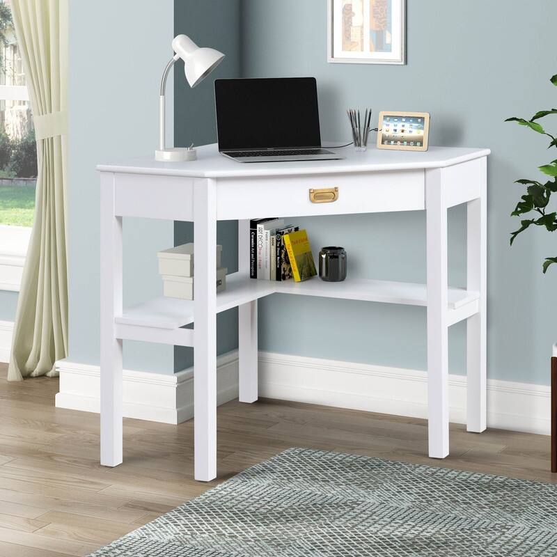 Poppy Corner Classic Writing Desk with Storage