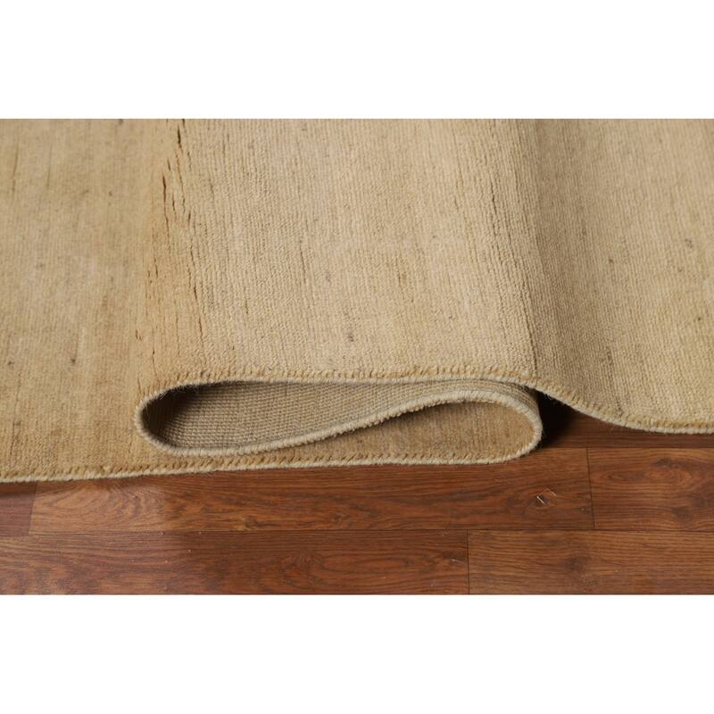 Muted Gabbeh Modern Rug Hand-Knotted Wool Carpet - 4'10"x 6'6"