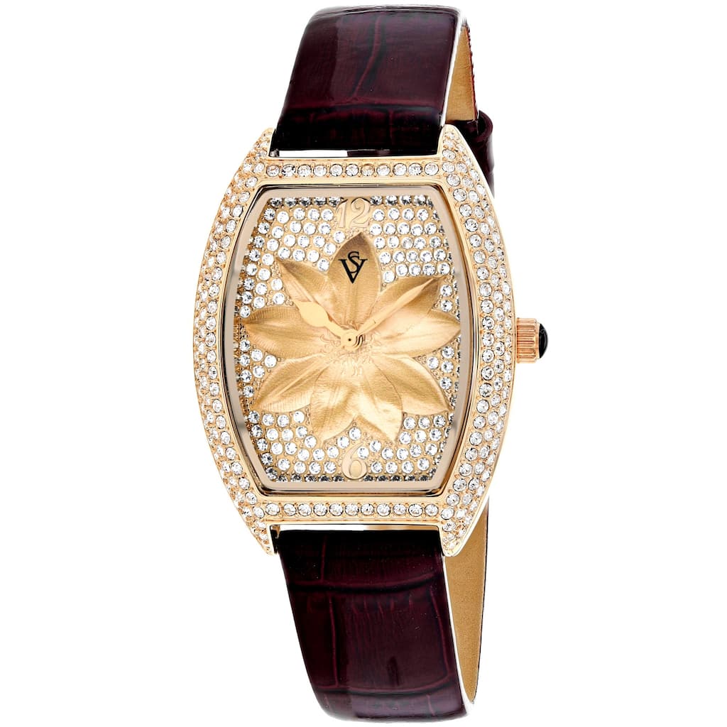 Christian Van Sant Women's Lotus Brown Dial Watch - CV4857 - One Size