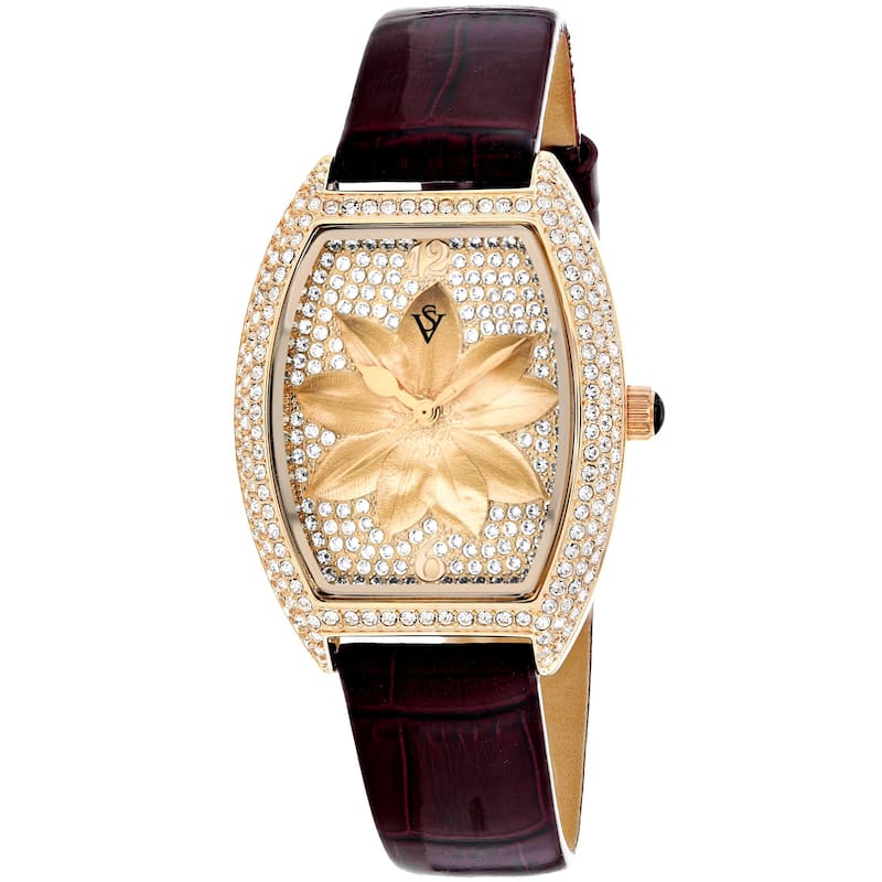 Christian Van Sant Women's Lotus Brown Dial Watch - CV4857 - One Size