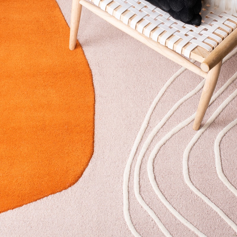 SAFAVIEH Handmade Rodeo Drive Vutka Mid-Century Modern Wool Rug