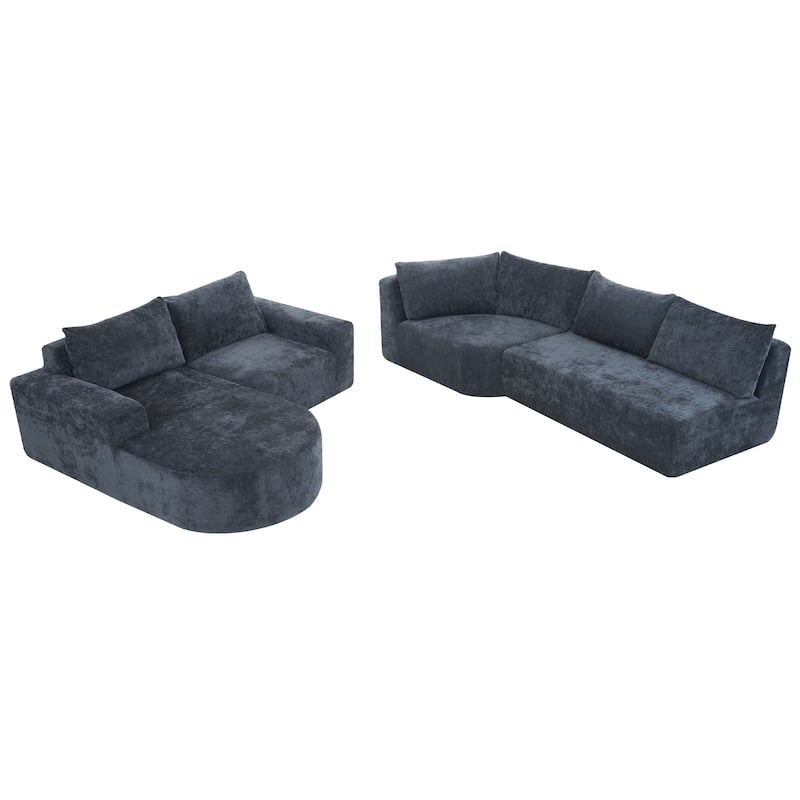 139" Chenille Modular Cloud Sectional Sofa with Deep Seating, Pocket Spring Support, and 5-Piece U-Shaped Configuration