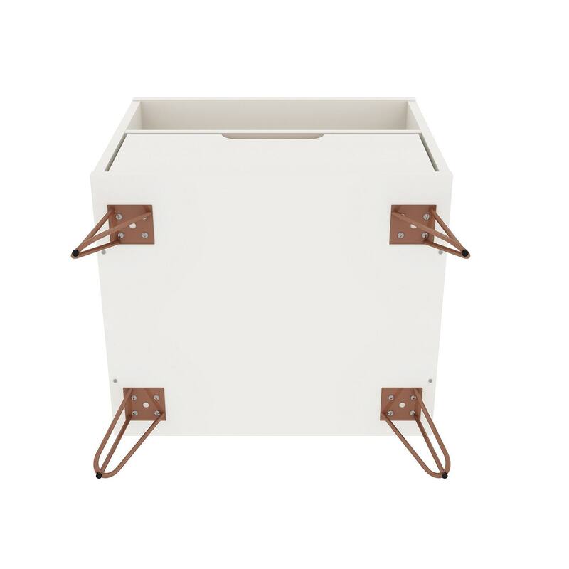 Manhattan Comfort Rockefeller 1-Drawer Nightstand (Set of 2)