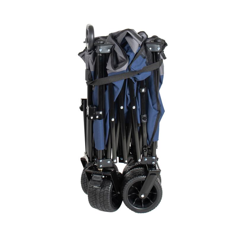 51"Extended Heavy-Duty Foldable Utility Wagon,480lbs,Patented Ultra-Stable Frame,1:6 Space-Saving Fold,Portable and Collapsible