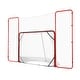 preview thumbnail 2 of 8, White-Red Steel Hockey Goal with Side Nets for Training and Outdoor Play