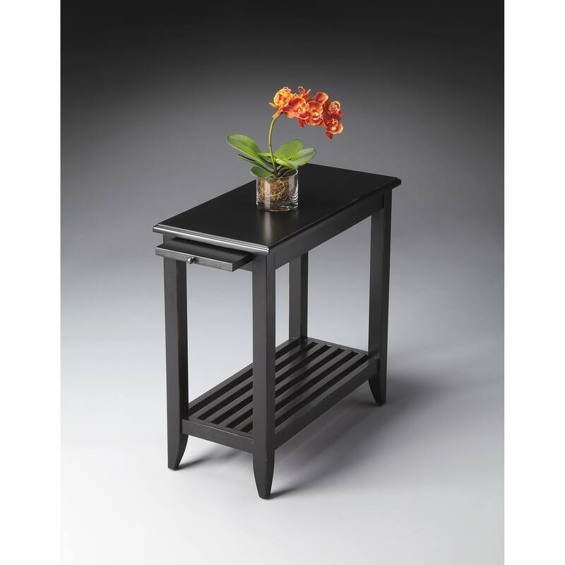 Handmade Butler Irvine Black Licorice Chair End Table