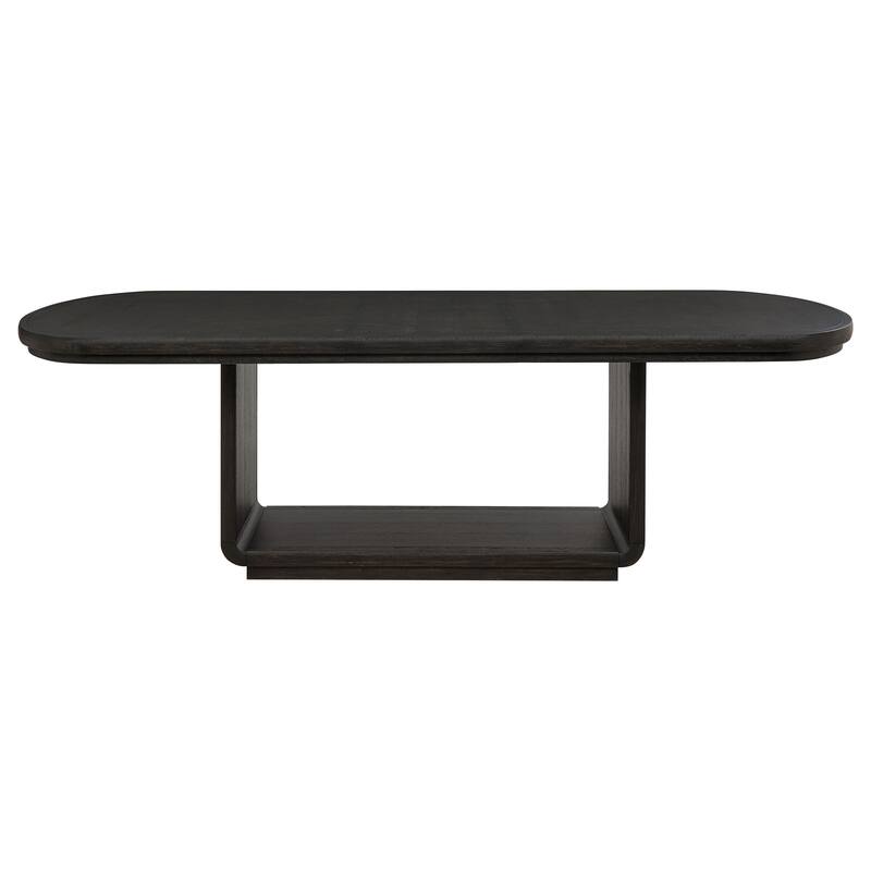 Leandro Rectangular Dining Table Set Burnished Black