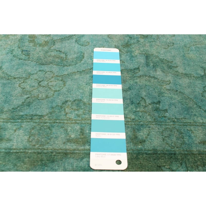 ECARPETGALLERY Hand-knotted Vibrance Teal Wool Rug - 6'0 x 8'6
