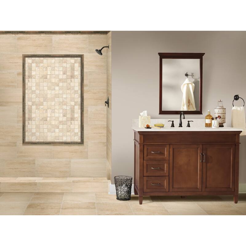 Ackland AKM-C-QRG 6" x 1" Glossy, Polished Ceramic Thin-Set Tile