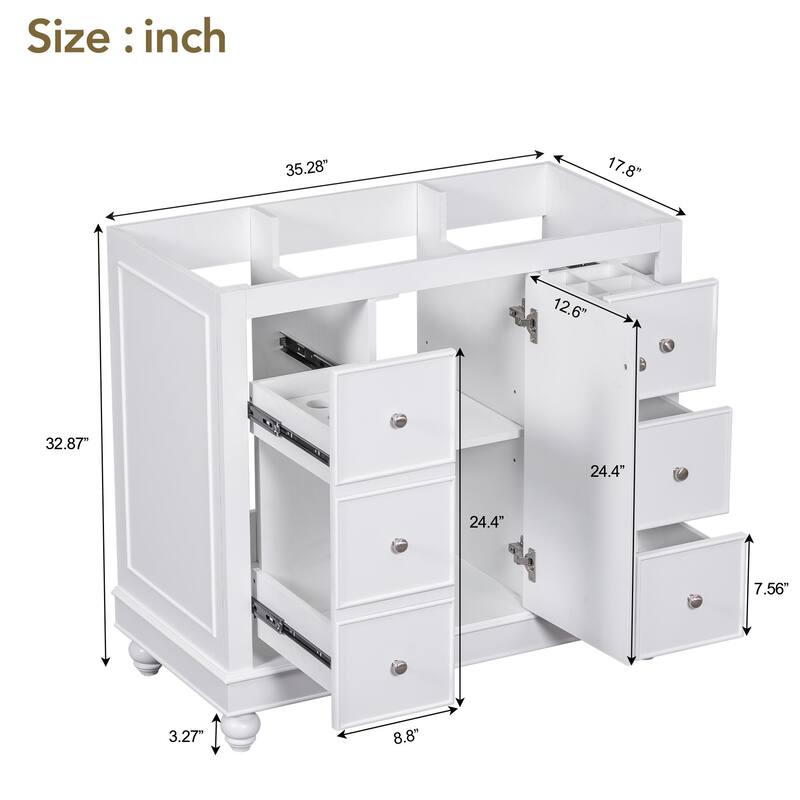 36" Gray Bathroom vanity