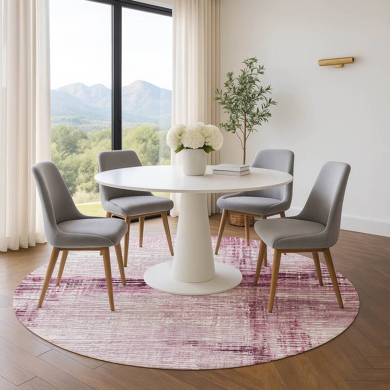 Premium Washable Super Soft Modern Ombre Mayfield Rug - Blush - 8' x 8'