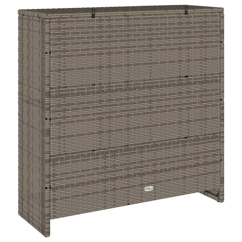 vidaXL Storage Cabinet Beige/Brown/Grey 100x36x102 cm Rattan - 14.2 x 39.4 x 40.2