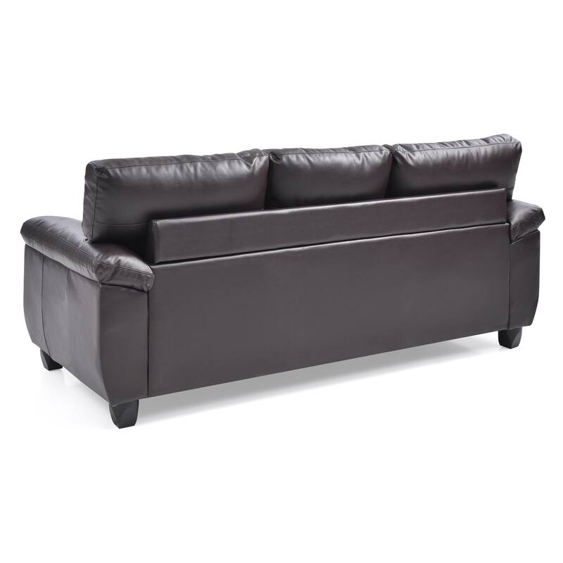 Cappuccino PU Sofa, 78x33x35 inches