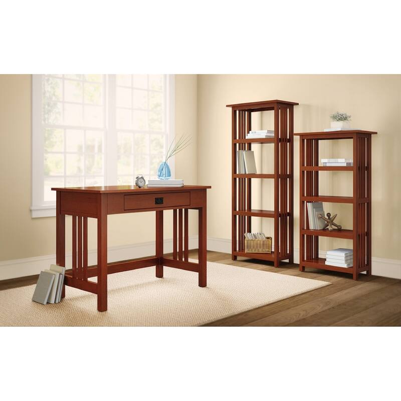 Copper Grove Boutwell Classic Mission Wood 48-inch Bookcase with 4 Shelves