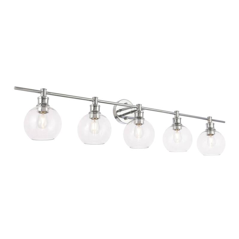 Camille 5-Light Clear Glass Wall Sconce